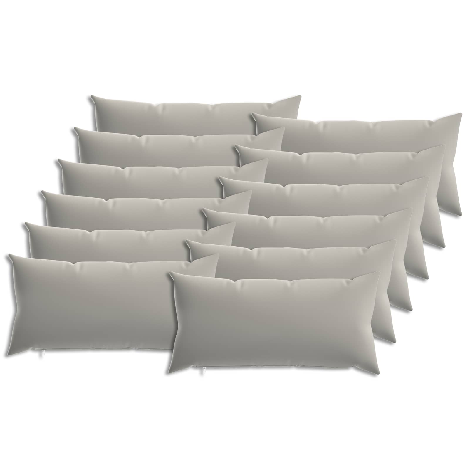 vidaXL Poszewka na poduszkę 12 pcs HEERLEN Szary 40 x 80 cm Poliester