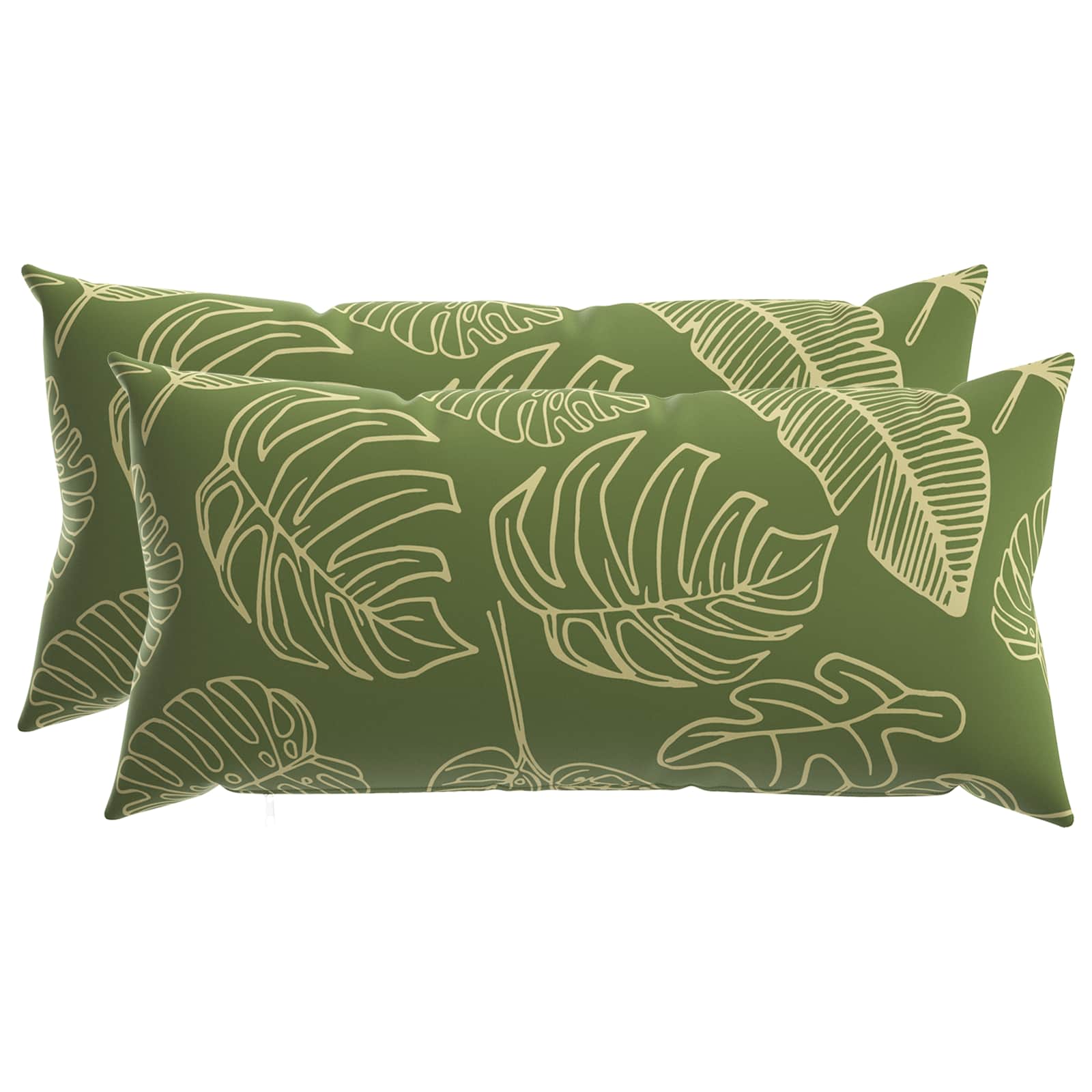 vidaXL Poszewka na poduszkę 2 pcs HEERLEN Wzór liścia 40 x 80 cm
