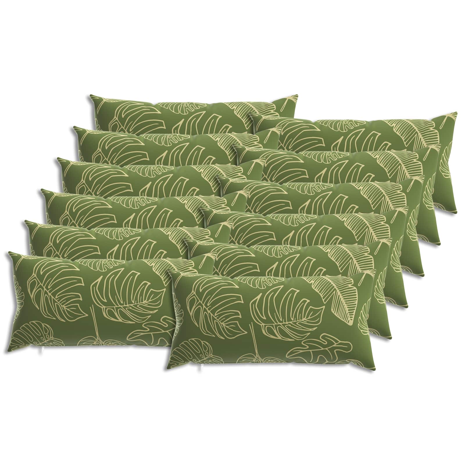 vidaXL Poszewka na poduszkę 12 pcs HEERLEN Wzór liścia 40 x 80 cm