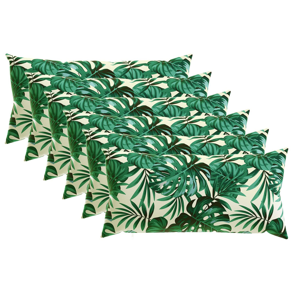 vidaXL Poszewka na poduszkę 6 pcs HEERLEN motyw liści 40 x 80 cm