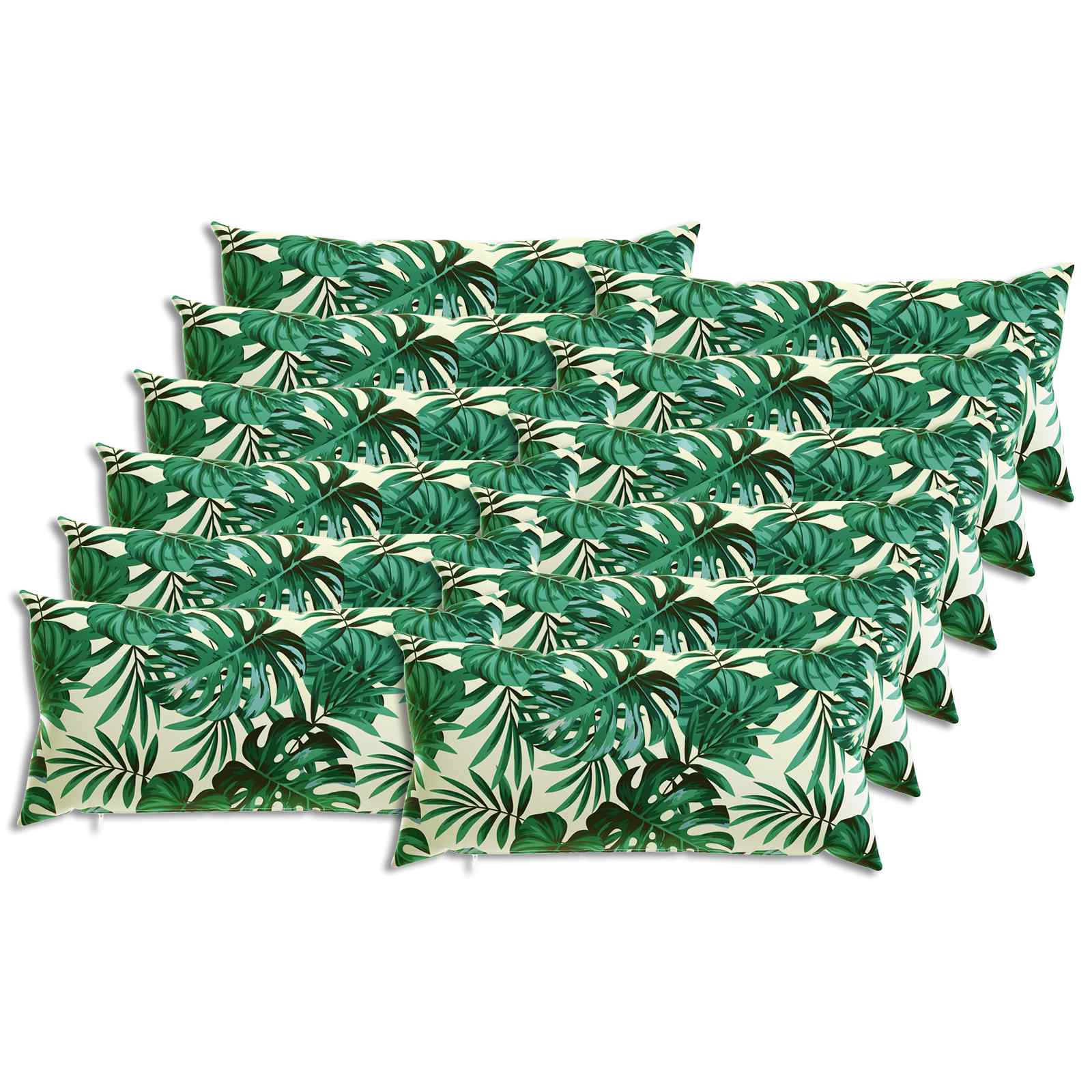 vidaXL Poszewka na poduszkę 12 pcs HEERLEN motyw liści 40 x 80 cm