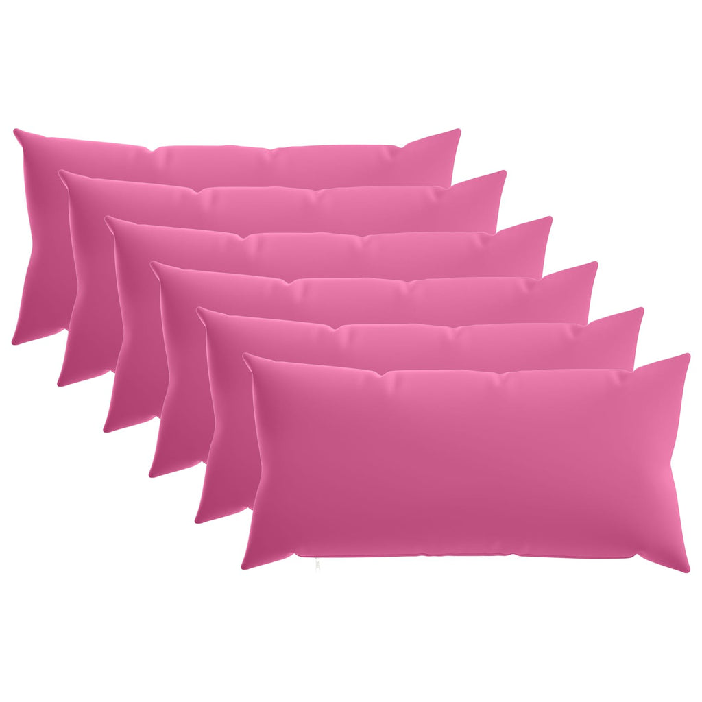 vidaXL Poszewka na poduszkę 6 pcs HEERLEN różowy 40 x 80 cm Poliester