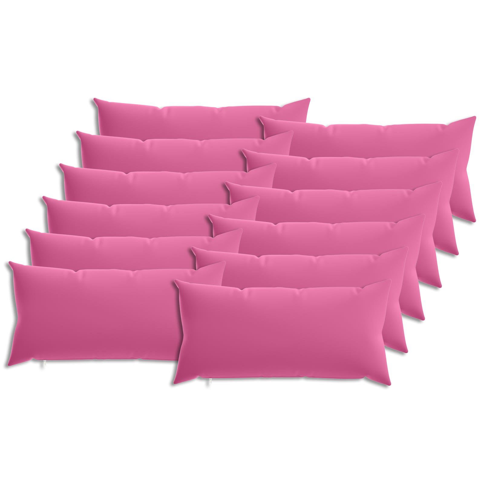 vidaXL Poszewka na poduszkę 12 pcs HEERLEN różowy 40 x 80 cm Poliester