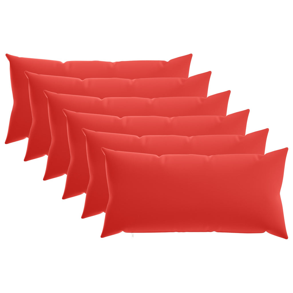 vidaXL Poszewka na poduszkę 6 pcs HEERLEN czerwony 40 x 80 cm