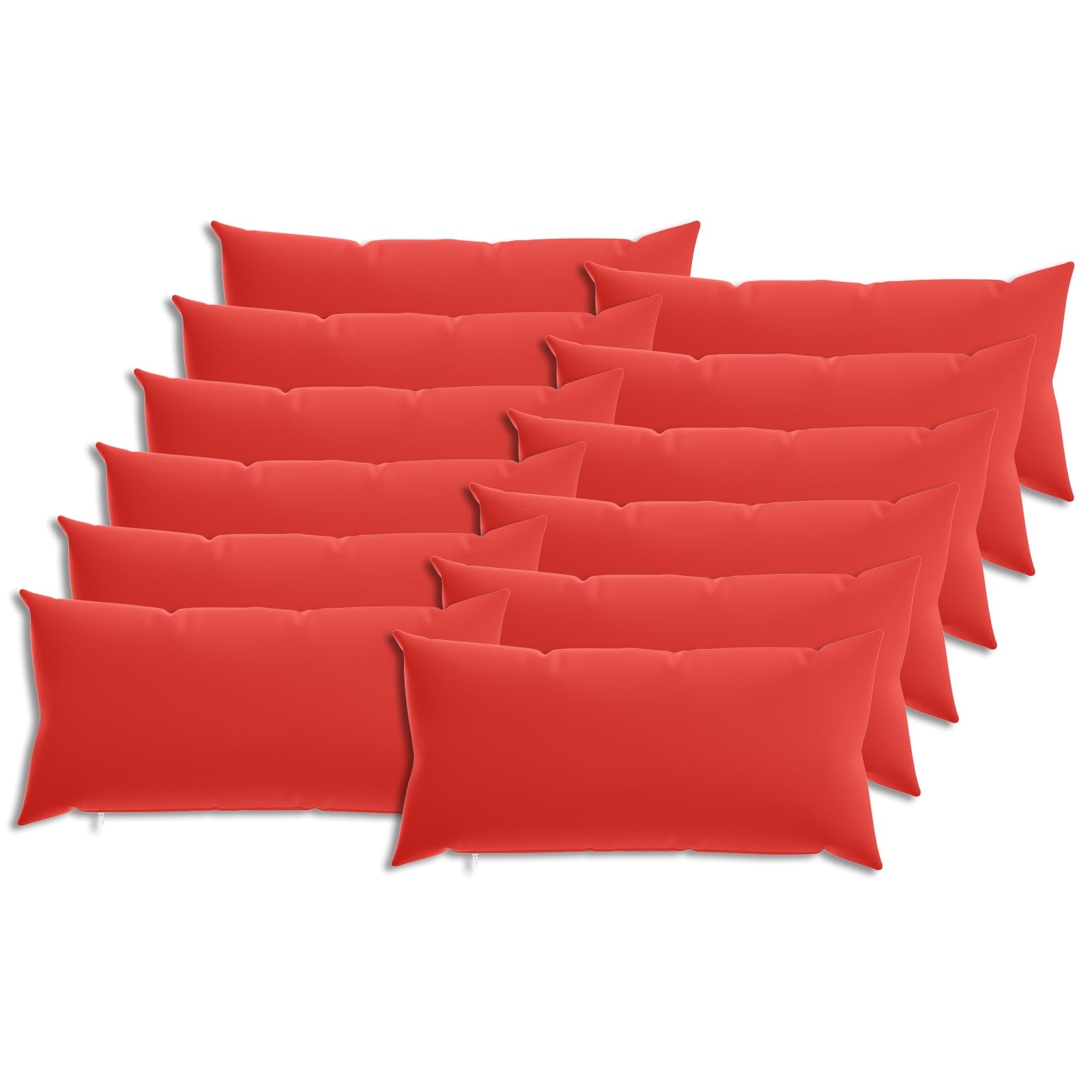 vidaXL Poszewka na poduszkę 12 pcs HEERLEN czerwony 40 x 80 cm