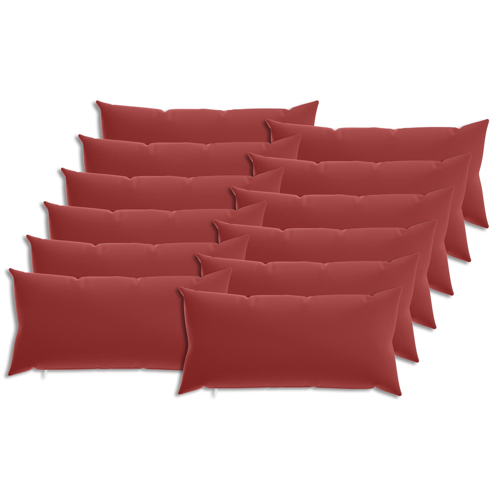 vidaXL Poszewka na poduszkę 12 pcs HEERLEN Czerwone wino 40 x 80 cm