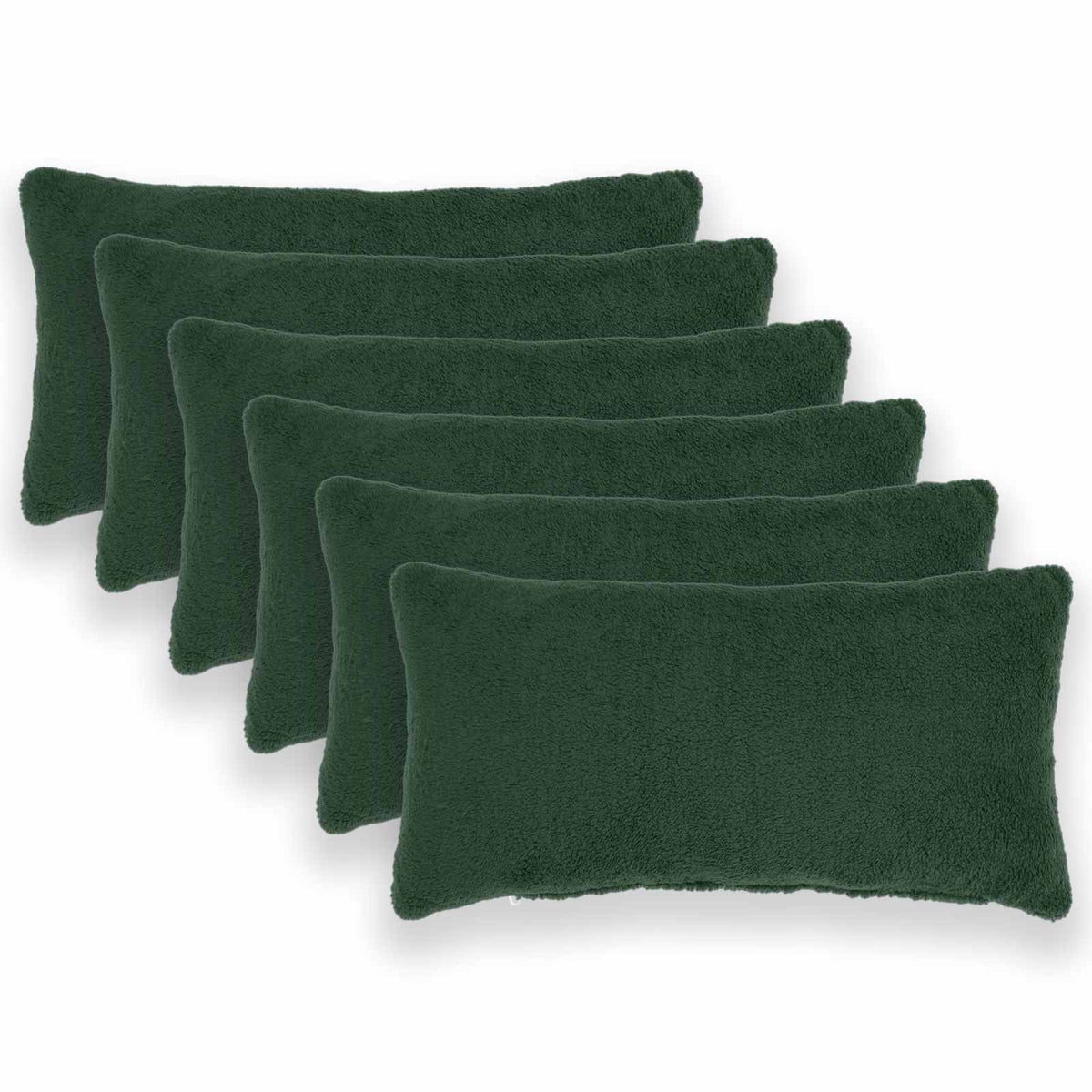 vidaXL Poszewka na poduszkę 6 pcs HEERLEN Ciemnozielony 40 x 80 cm