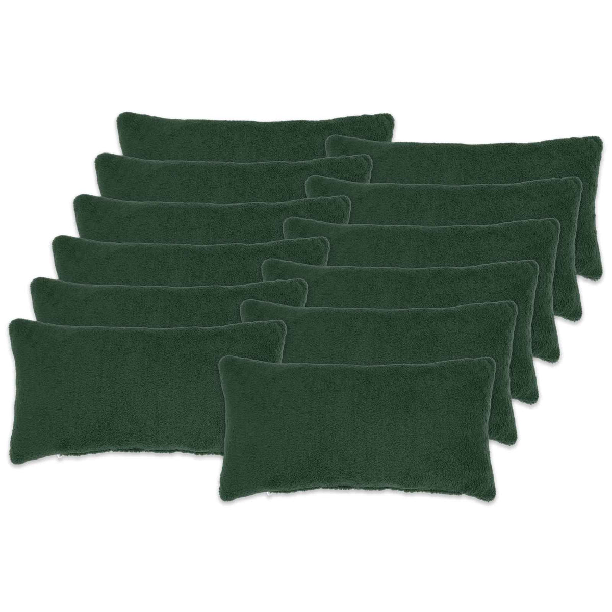 vidaXL Poszewka na poduszkę 12 pcs HEERLEN Ciemnozielony 40 x 80 cm