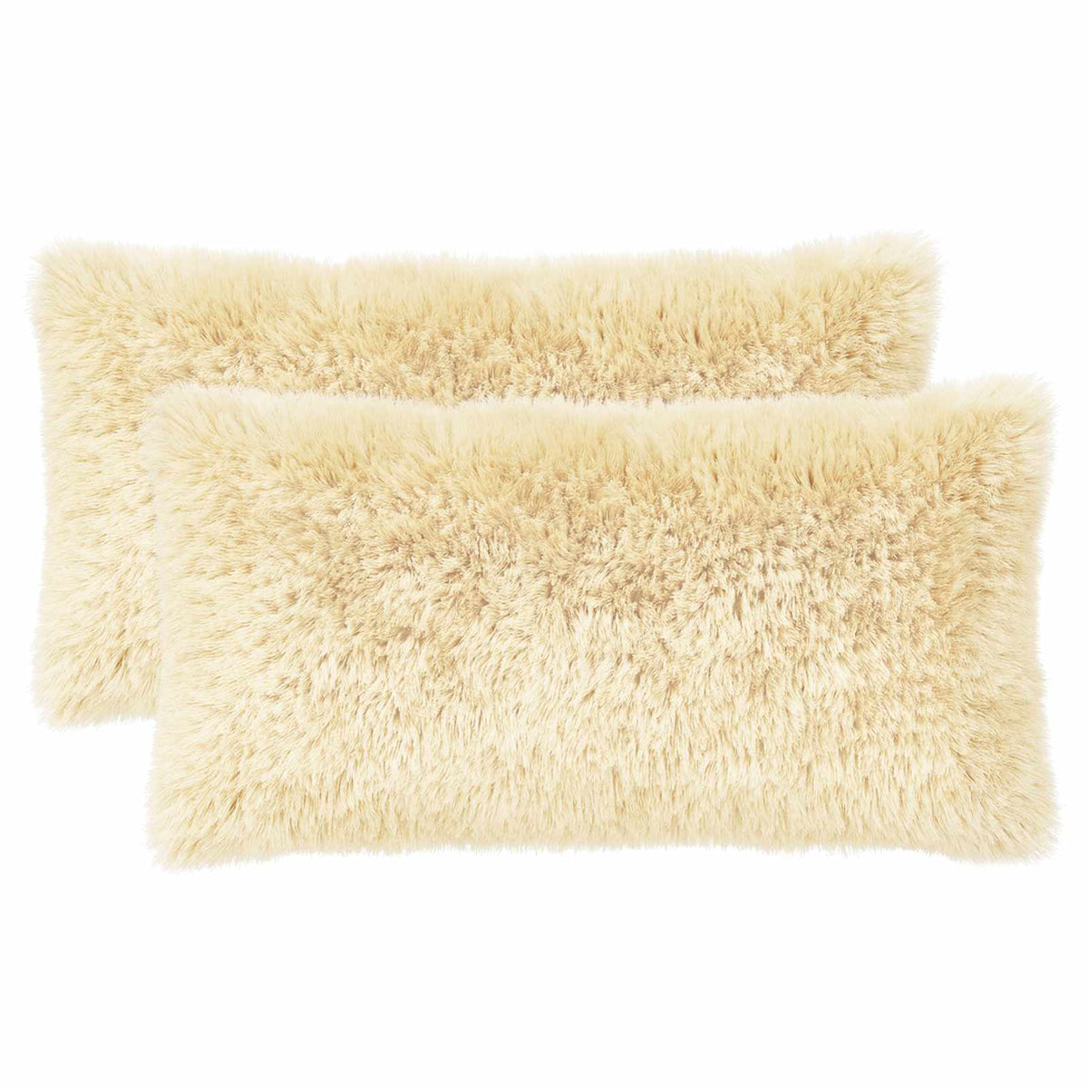 vidaXL Poszewka na poduszkę 2 pcs HEERLEN kremowy 40 x 80 cm Fleece PV