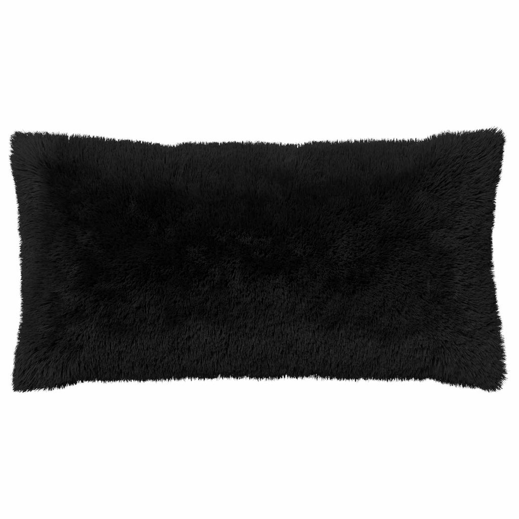 vidaXL Poszewka na poduszkę 2 pcs HEERLEN Czarny 40 x 80 cm Fleece PV