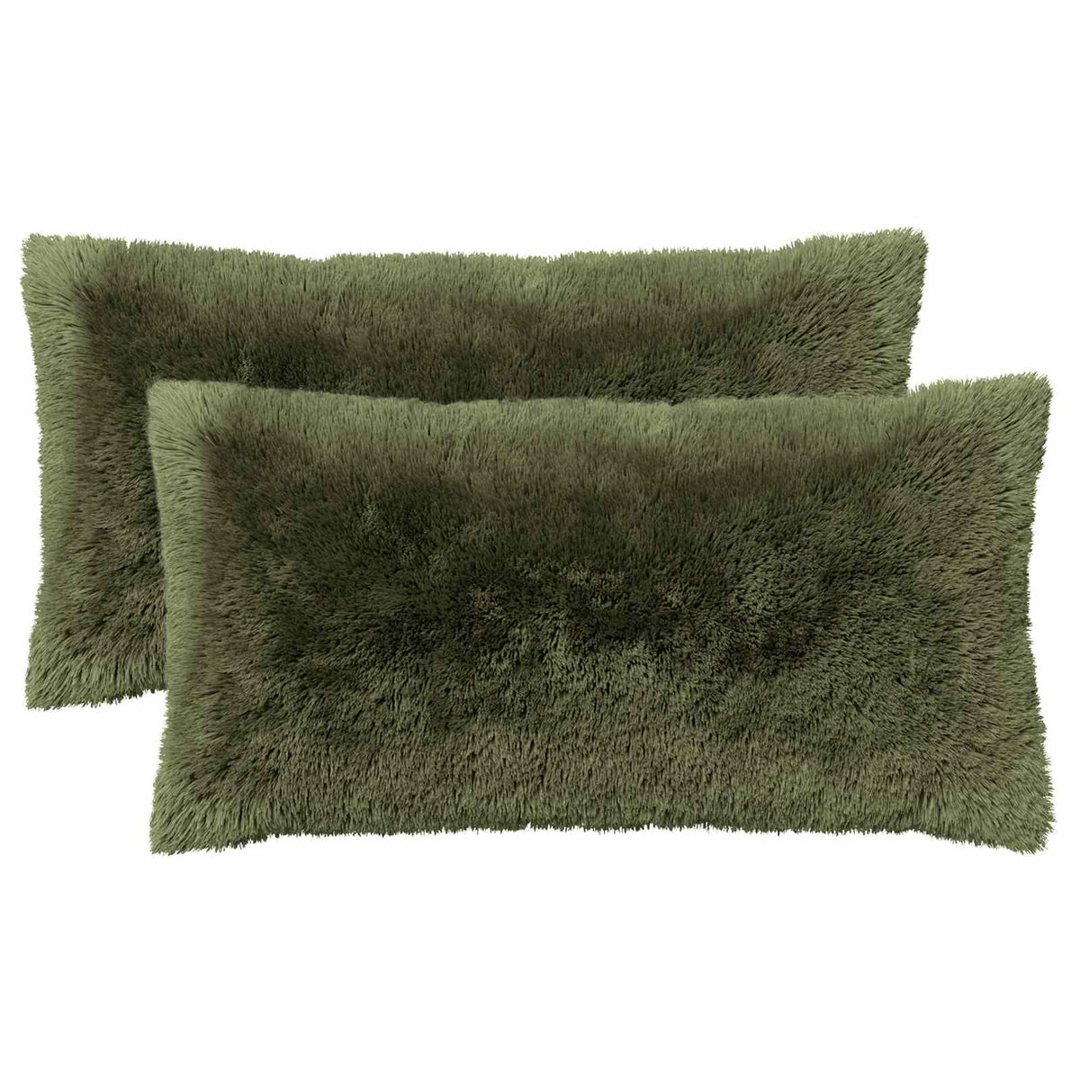 vidaXL Poszewka na poduszkę 2 pcs HEERLEN zielony 40 x 80 cm Fleece PV