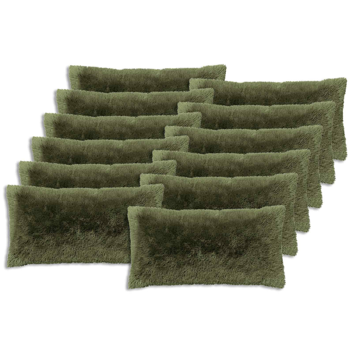 vidaXL Poszewka na poduszkę 12 pcs HEERLEN zielony 40 x 80 cm