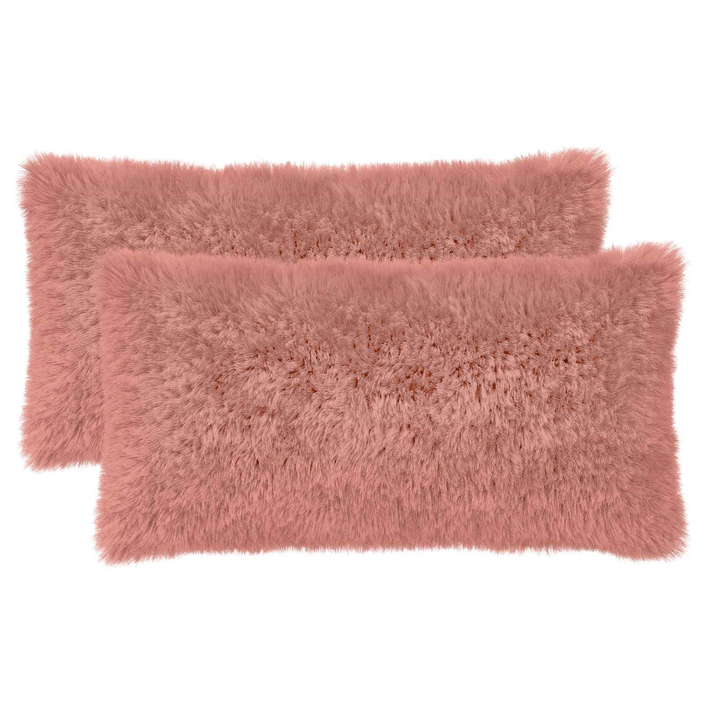vidaXL Poszewka na poduszkę 2 pcs HEERLEN różowy 40 x 80 cm Fleece PV