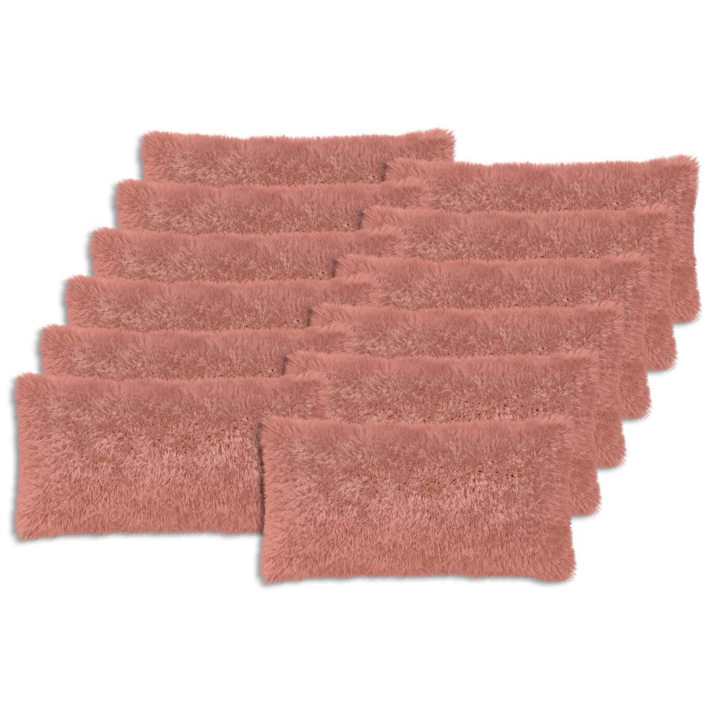 vidaXL Poszewka na poduszkę 12 pcs HEERLEN różowy 40 x 80 cm Fleece PV