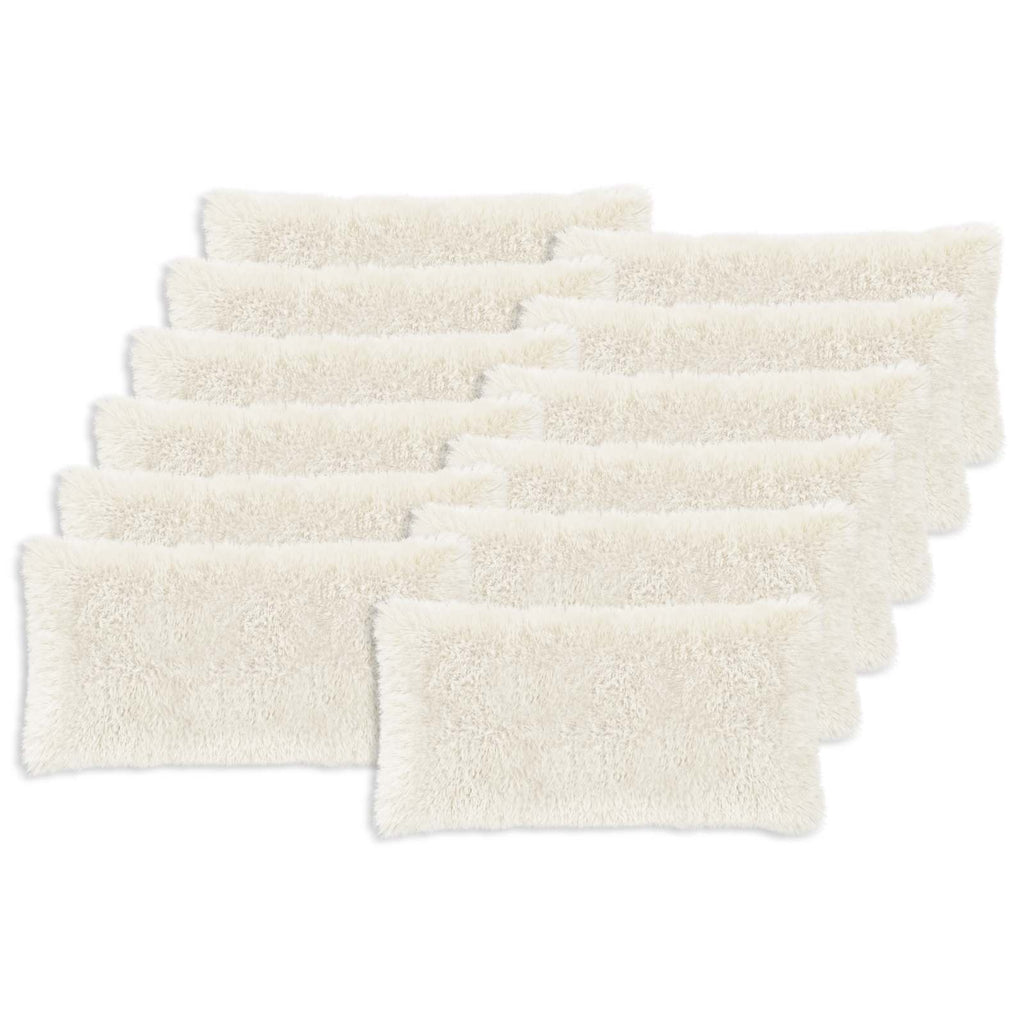 vidaXL Poszewka na poduszkę 12 pcs HEERLEN Biały 40 x 80 cm Fleece PV