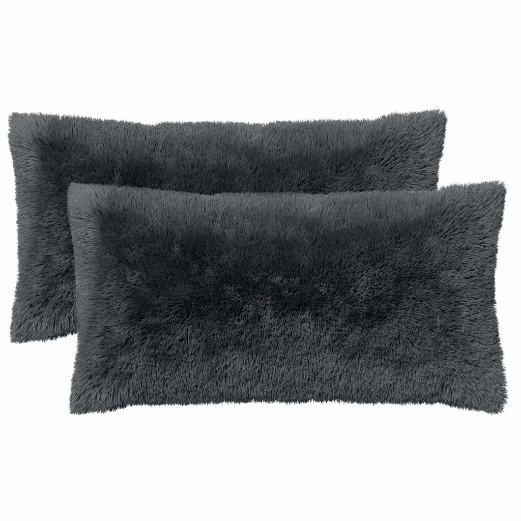 vidaXL Poszewka na poduszkę 2 pcs HEERLEN antracytowy 40 x 80 cm