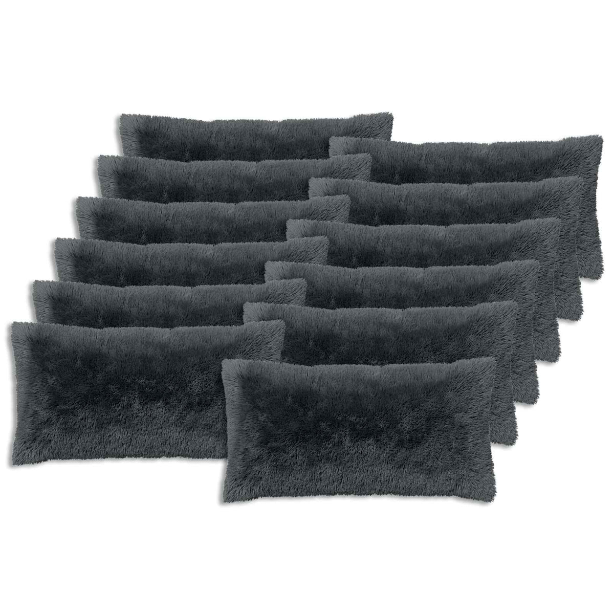 vidaXL Poszewka na poduszkę 12 pcs HEERLEN antracytowy 40 x 80 cm
