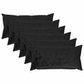 vidaXL Poszewka na poduszkę 6 pcs HEERLEN Czarny 40 x 80 cm Flanela