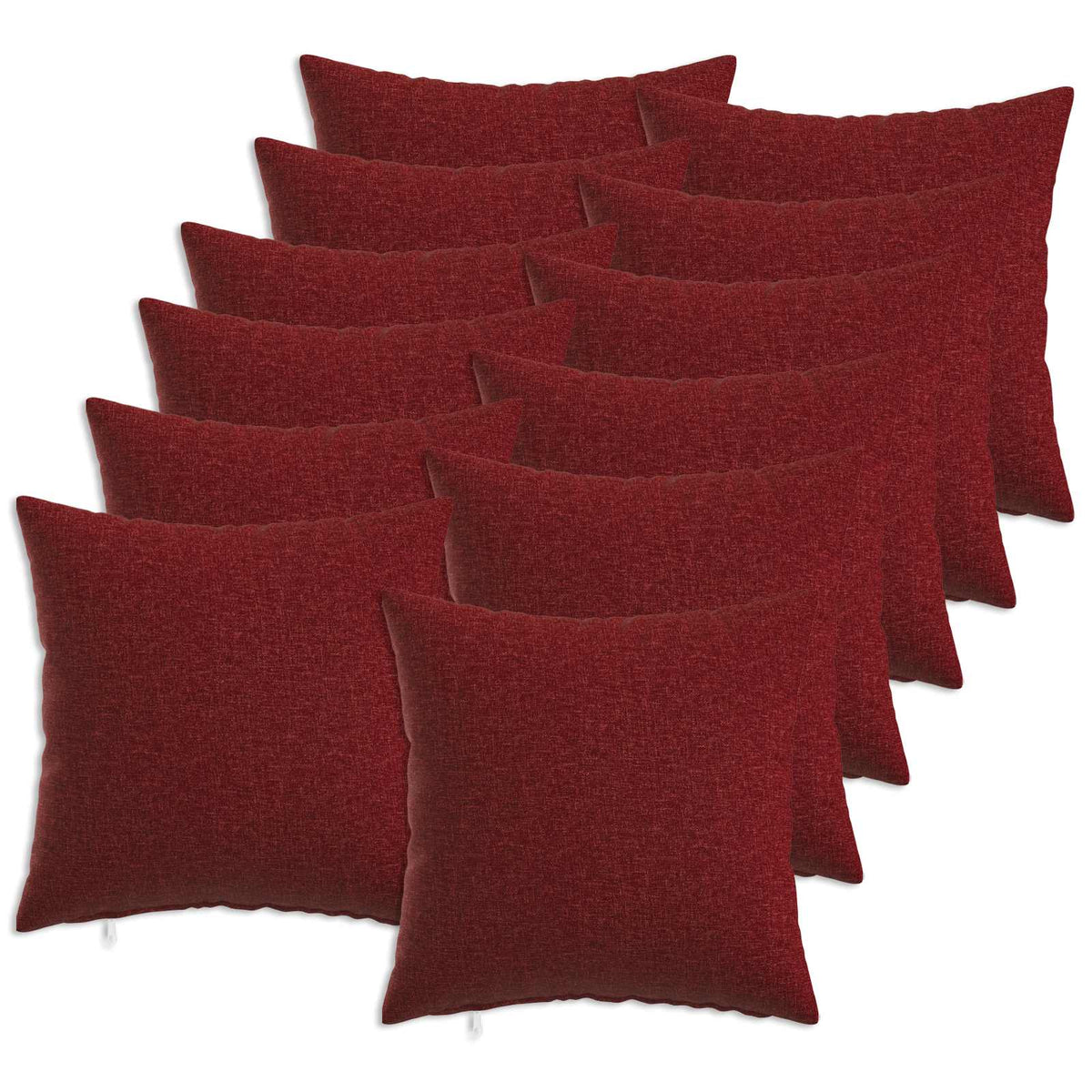 vidaXL Poszewka na poduszkę 12 szt. HEERLEN Czerwone wino 45 x 45 cm