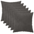 vidaXL Poszewka na poduszkę 6 pcs HEERLEN ciemnoszary 45 x 45 cm Welur