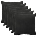 vidaXL Poszewka na poduszkę 6 pcs HEERLEN Czarny 45 x 45 cm Welur