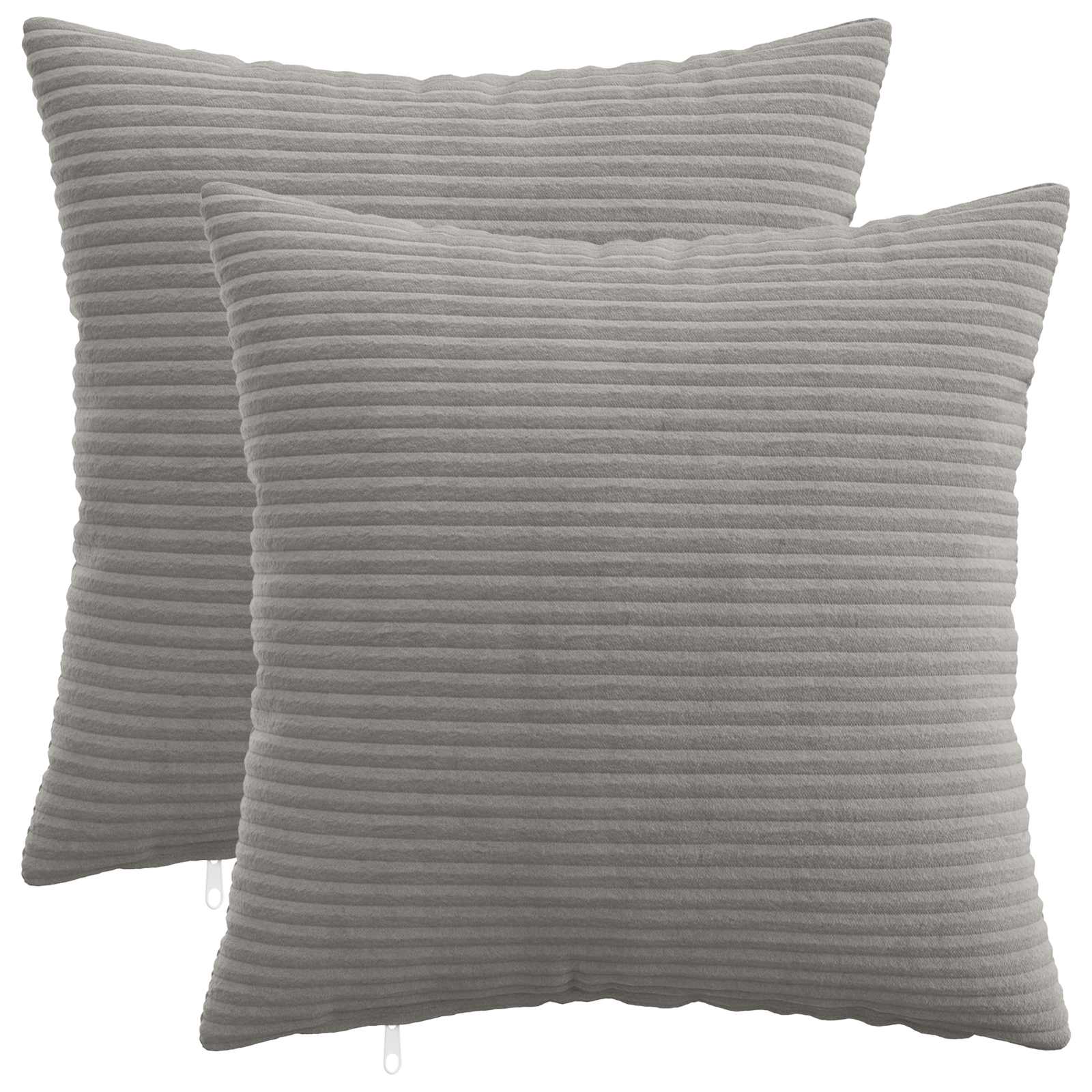 vidaXL Poszewka na poduszkę 2 pcs HEERLEN jasnoszary 45 x 45 cm