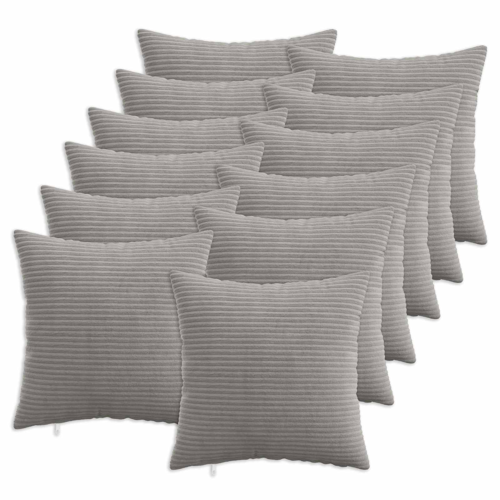 vidaXL Poszewka na poduszkę 12 pcs HEERLEN jasnoszary 45 x 45 cm