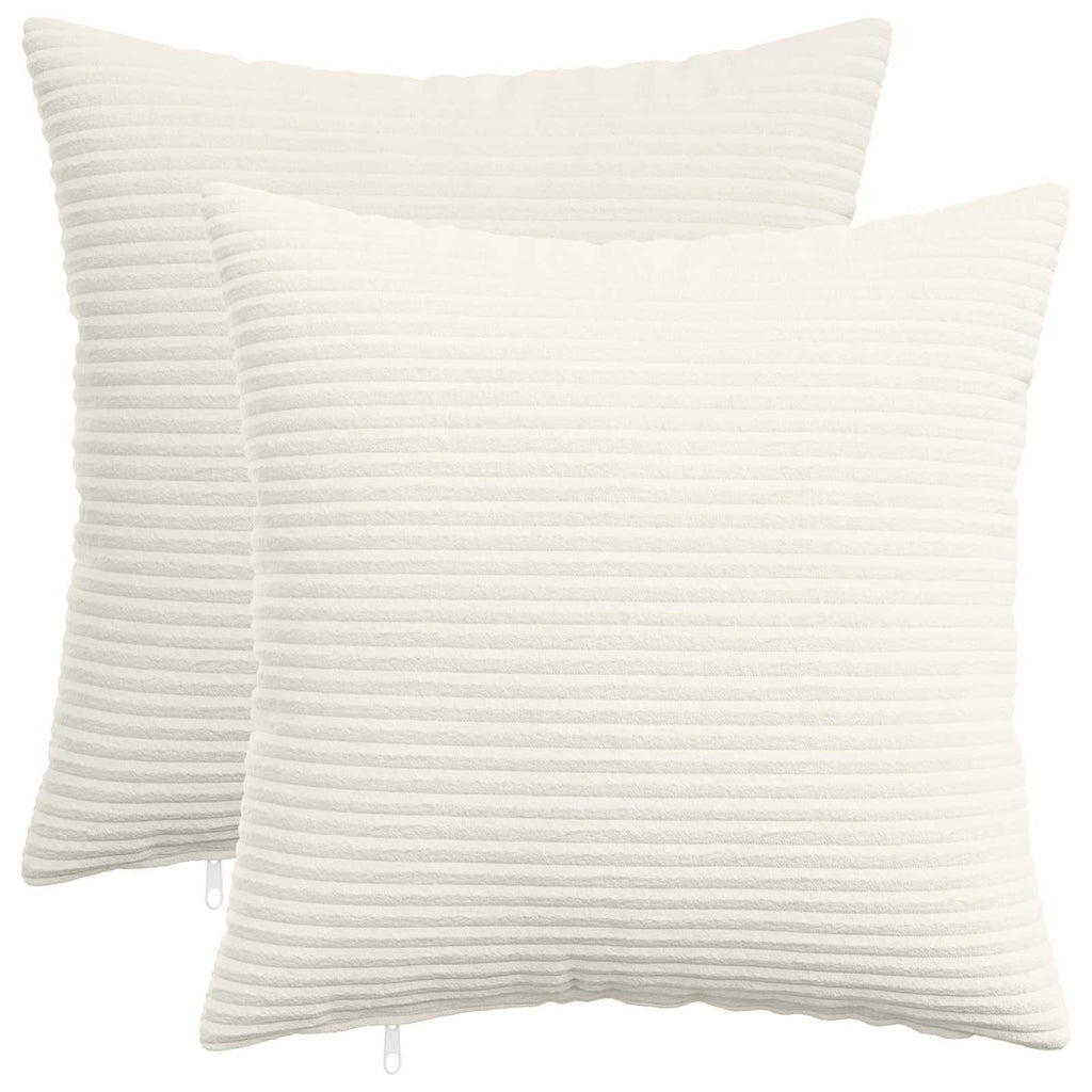 vidaXL Poszewka na poduszkę 2 pcs HEERLEN kremowy 45 x 45 cm sztruks