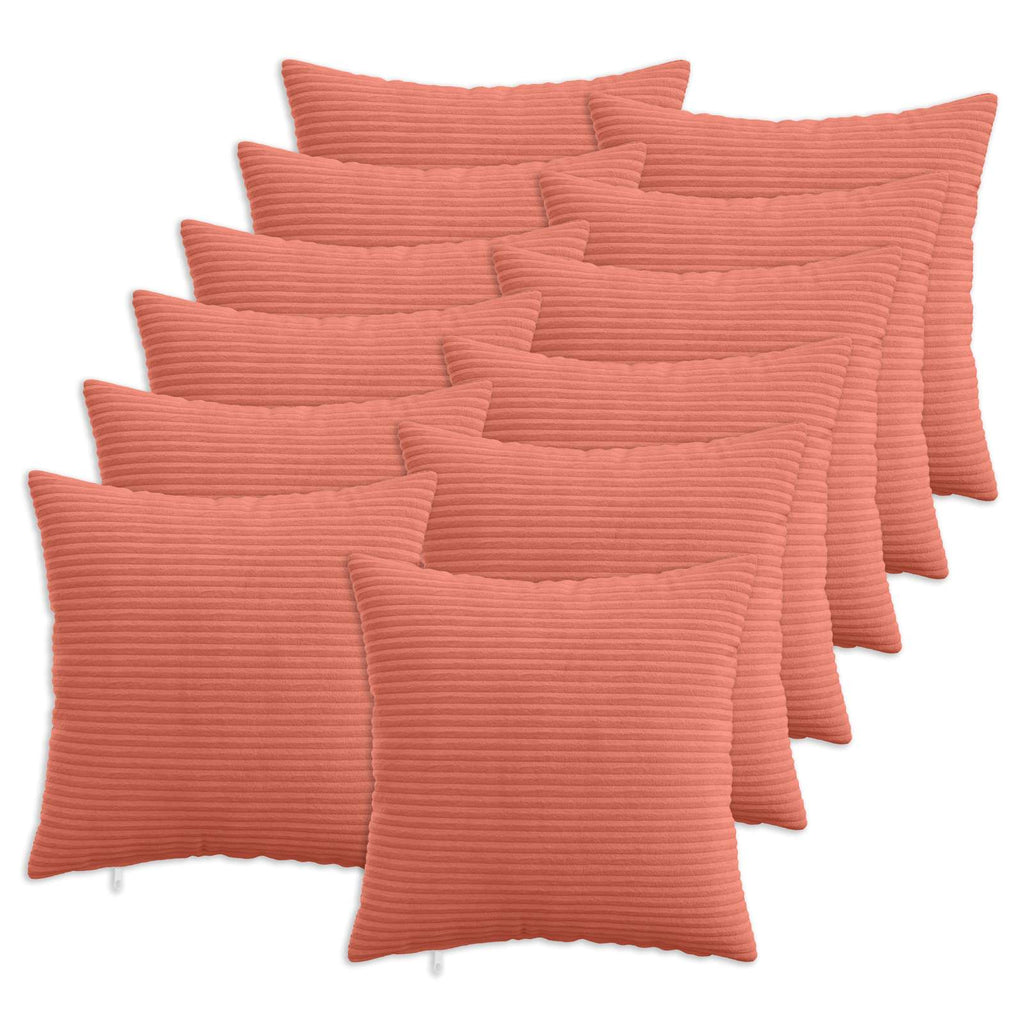vidaXL Poszewka na poduszkę 12 pcs HEERLEN Czerwono-pomarańczowy