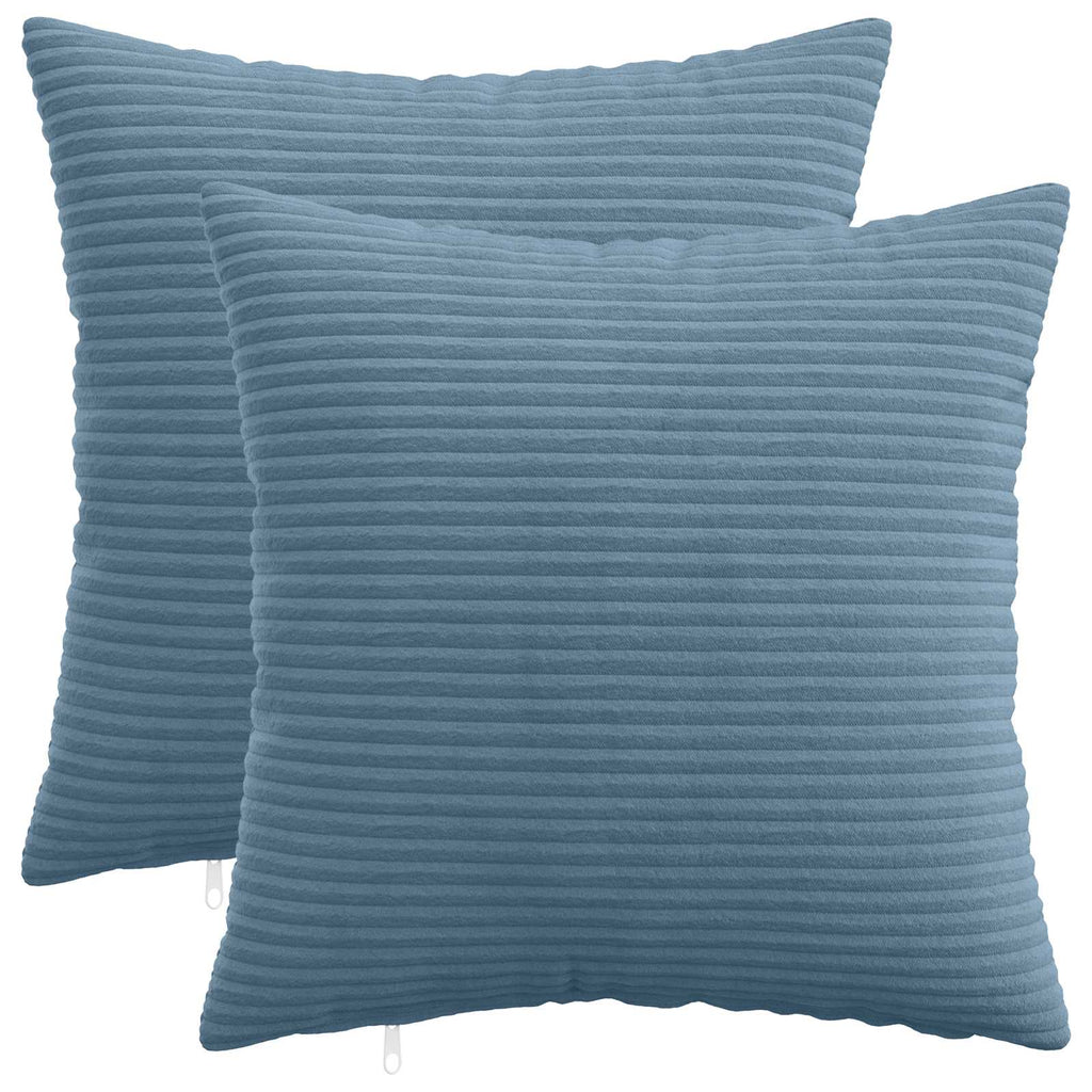 vidaXL Poszewka na poduszkę 2 pcs HEERLEN niebieski 45 x 45 cm sztruks