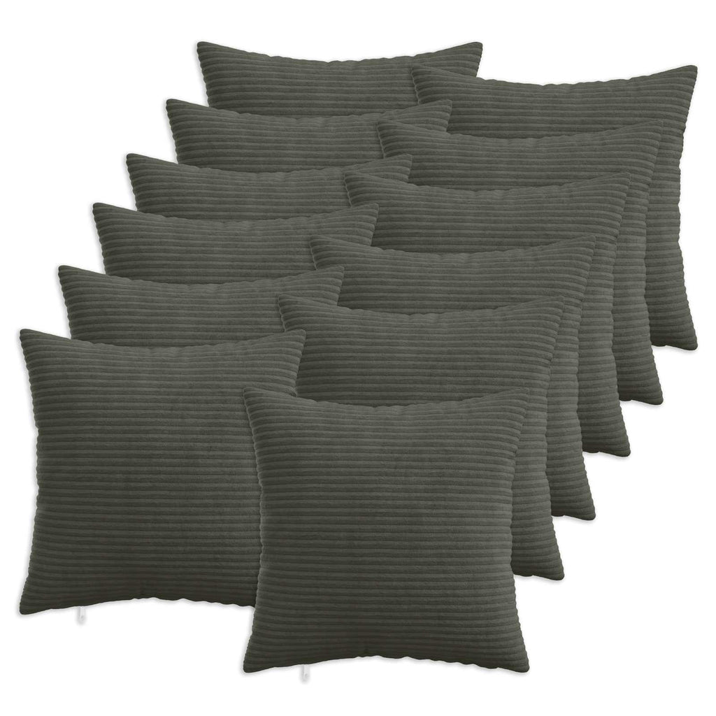 vidaXL Poszewka na poduszkę 12 pcs HEERLEN antracytowy 45 x 45 cm