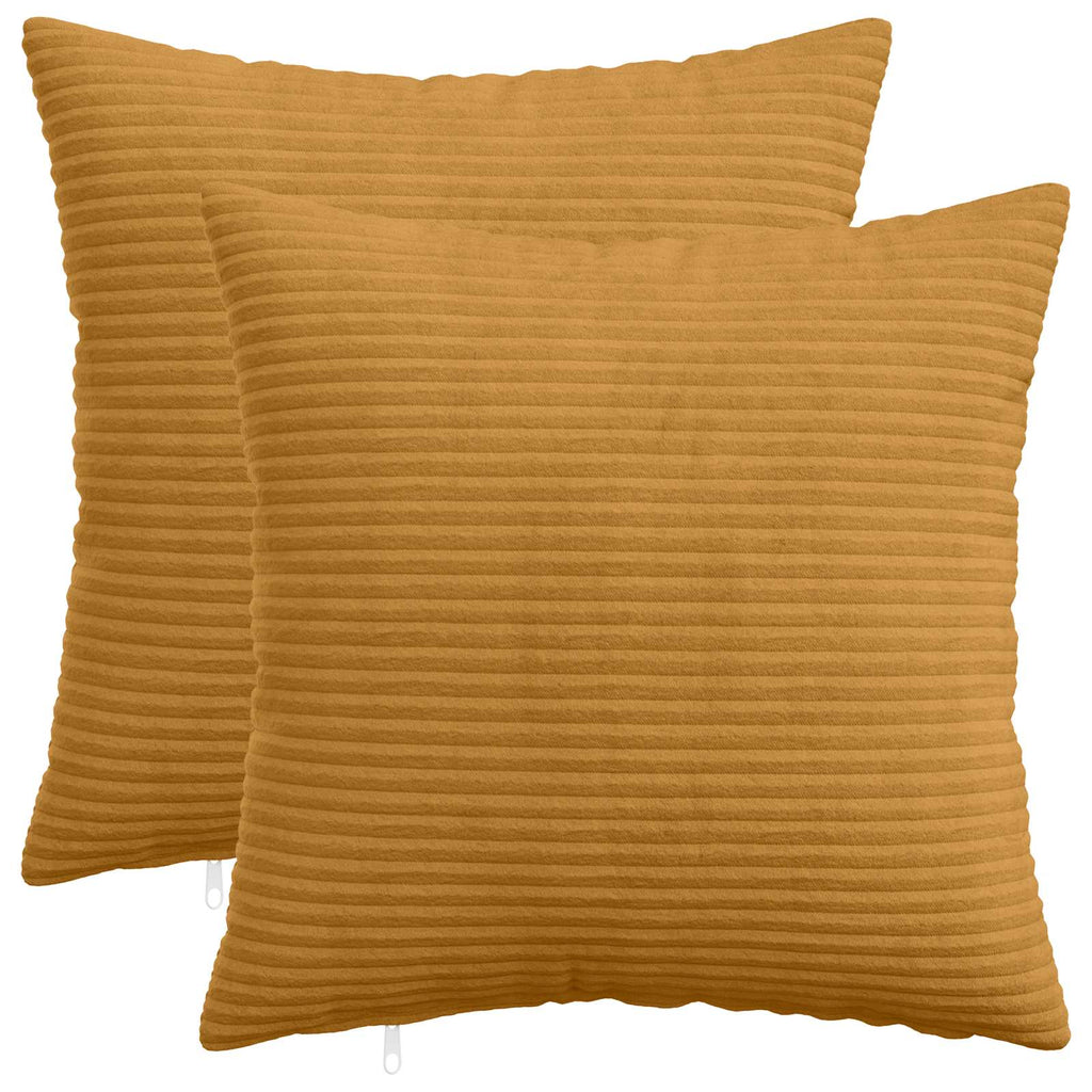 vidaXL Poszewka na poduszkę 2 pcs HEERLEN żółty 45 x 45 cm sztruks