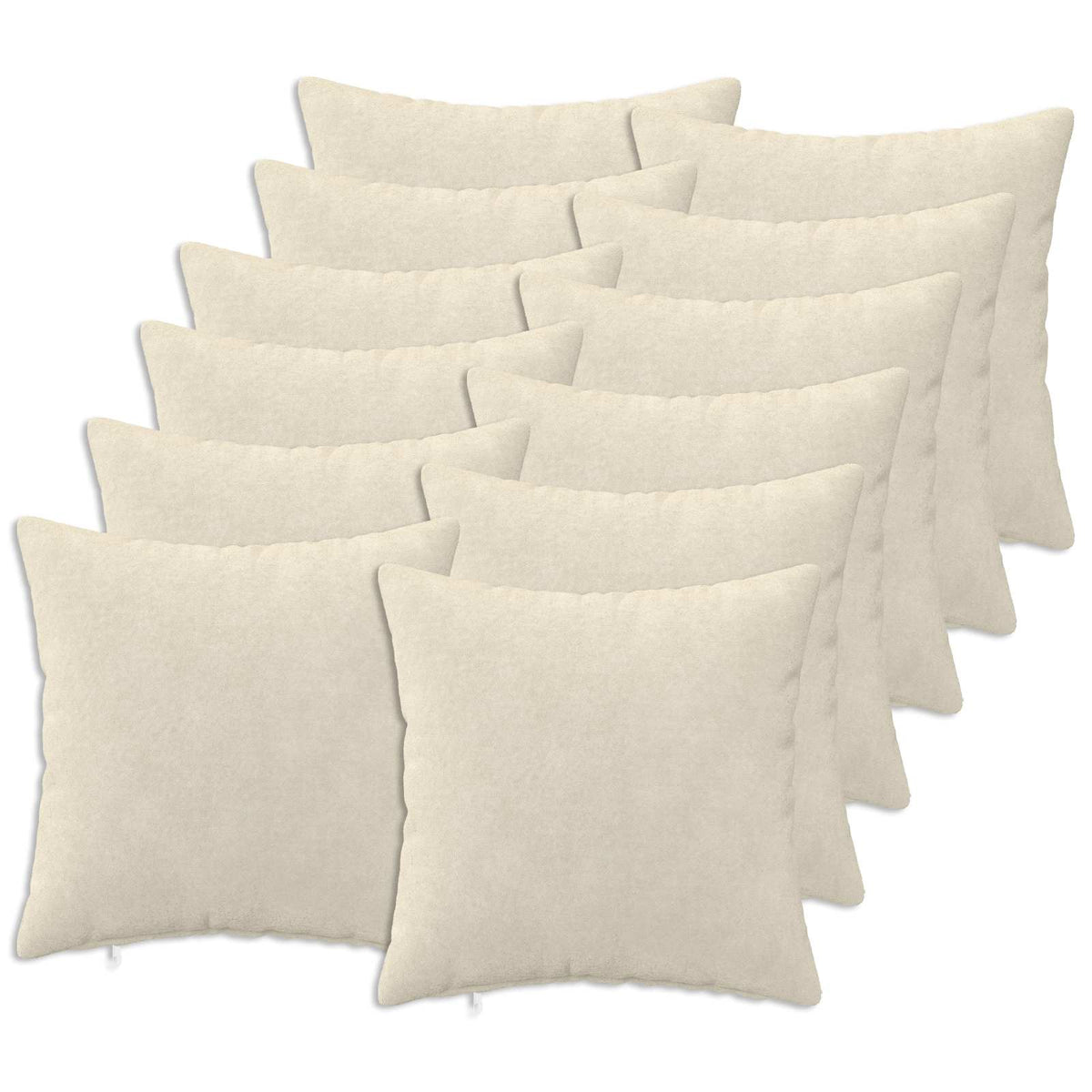vidaXL Poszewka na poduszkę 12 pcs HEERLEN kremowy 45 x 45 cm