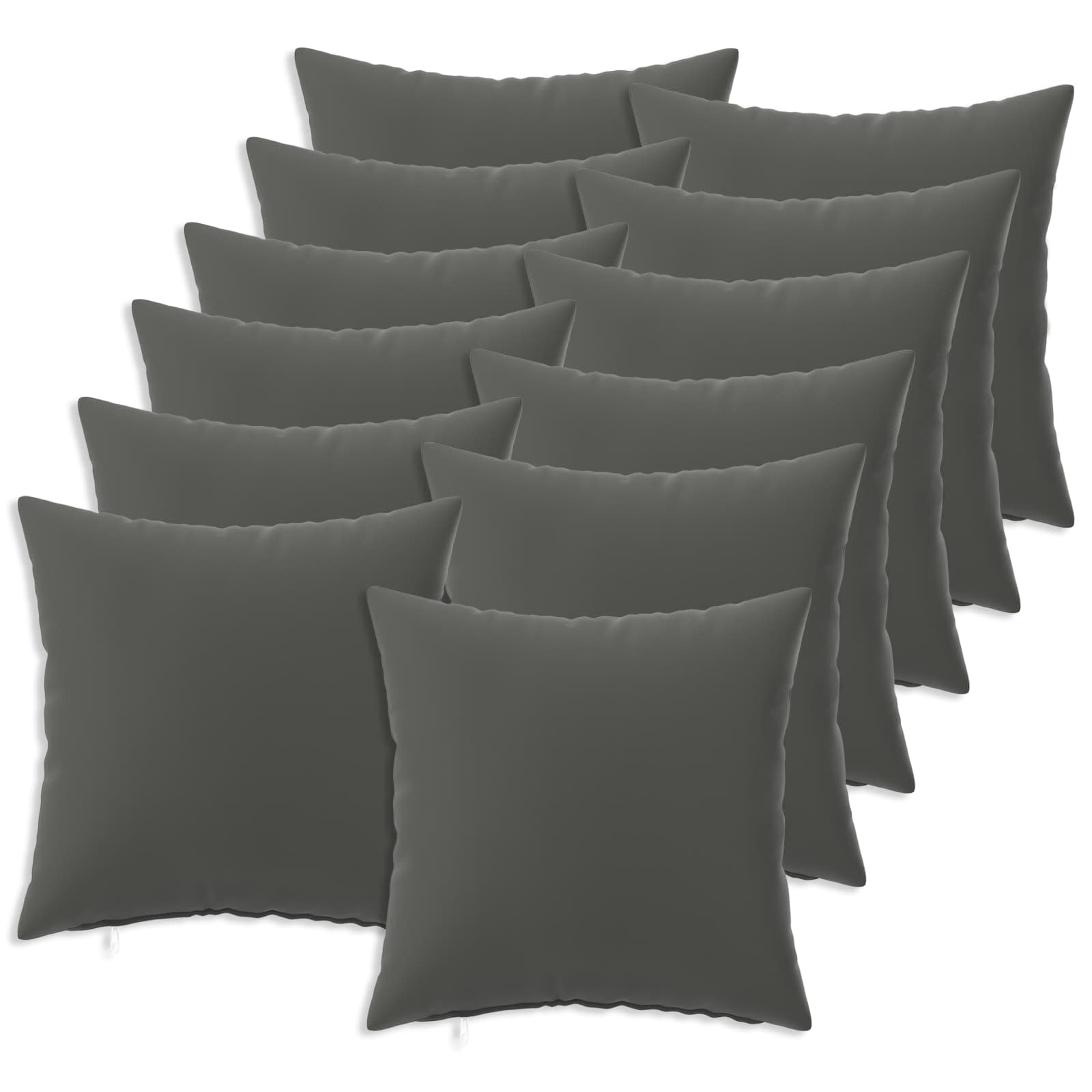 vidaXL Poszewka na poduszkę 12 pcs HEERLEN antracytowy 45 x 45 cm