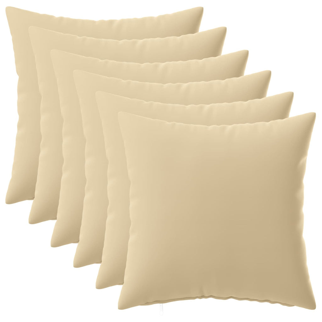vidaXL Poszewka na poduszkę 6 pcs HEERLEN Beżowy 45 x 45 cm Poliester