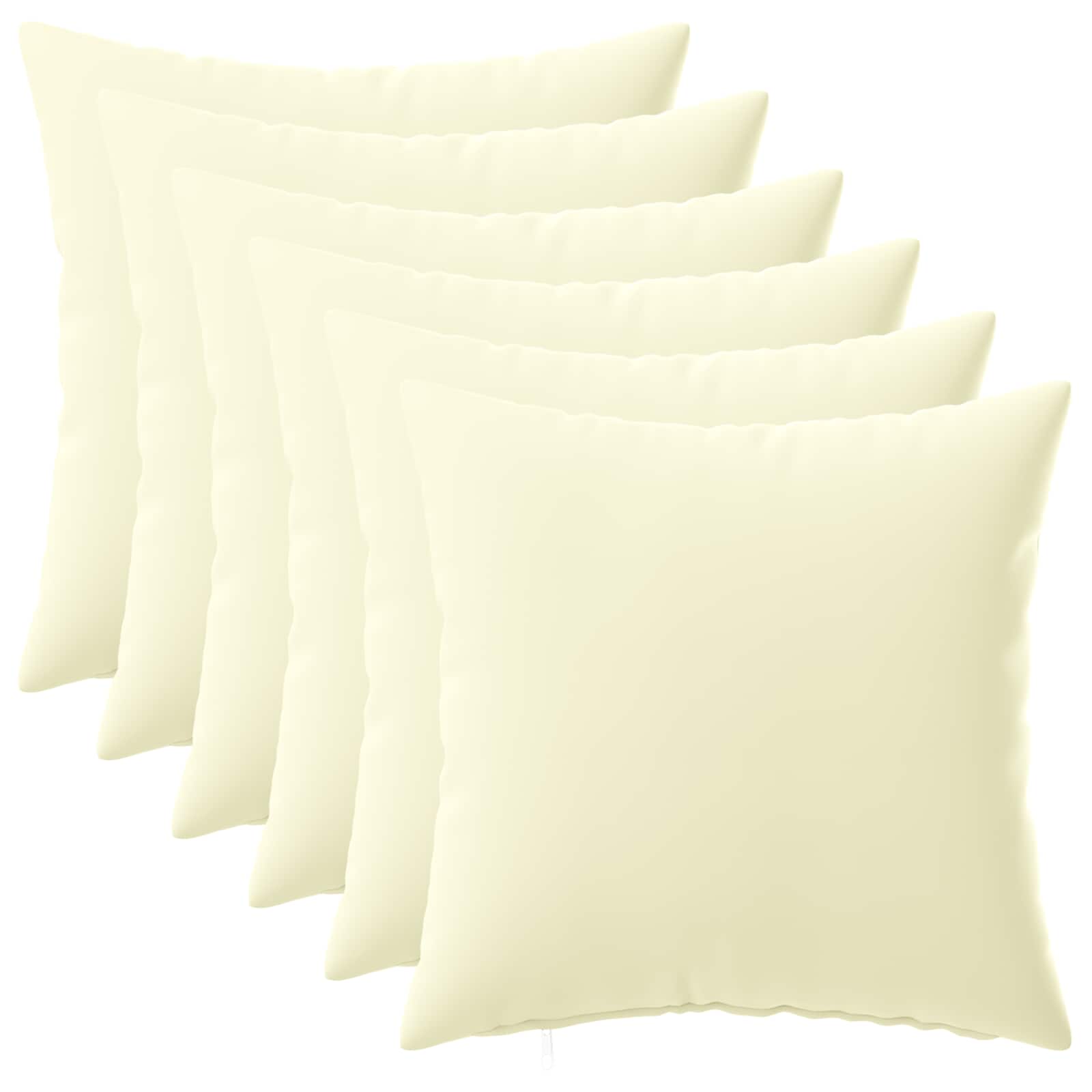 vidaXL Poszewka na poduszkę 6 pcs HEERLEN kremowy 45 x 45 cm Poliester