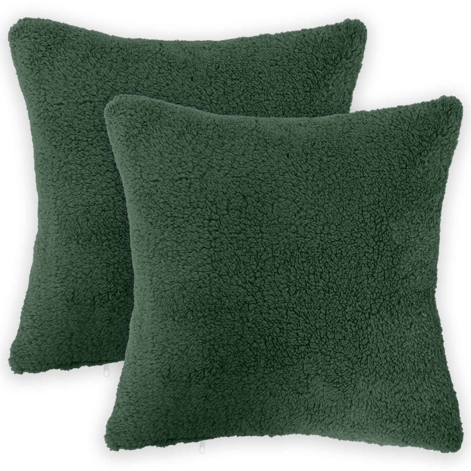 vidaXL Poszewka na poduszkę 2 pcs HEERLEN Ciemnozielony 45 x 45 cm