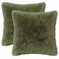 vidaXL Poszewka na poduszkę 2 pcs HEERLEN zielony 45 x 45 cm Fleece PV