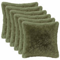 vidaXL Poszewka na poduszkę 6 pcs HEERLEN zielony 45 x 45 cm Fleece PV