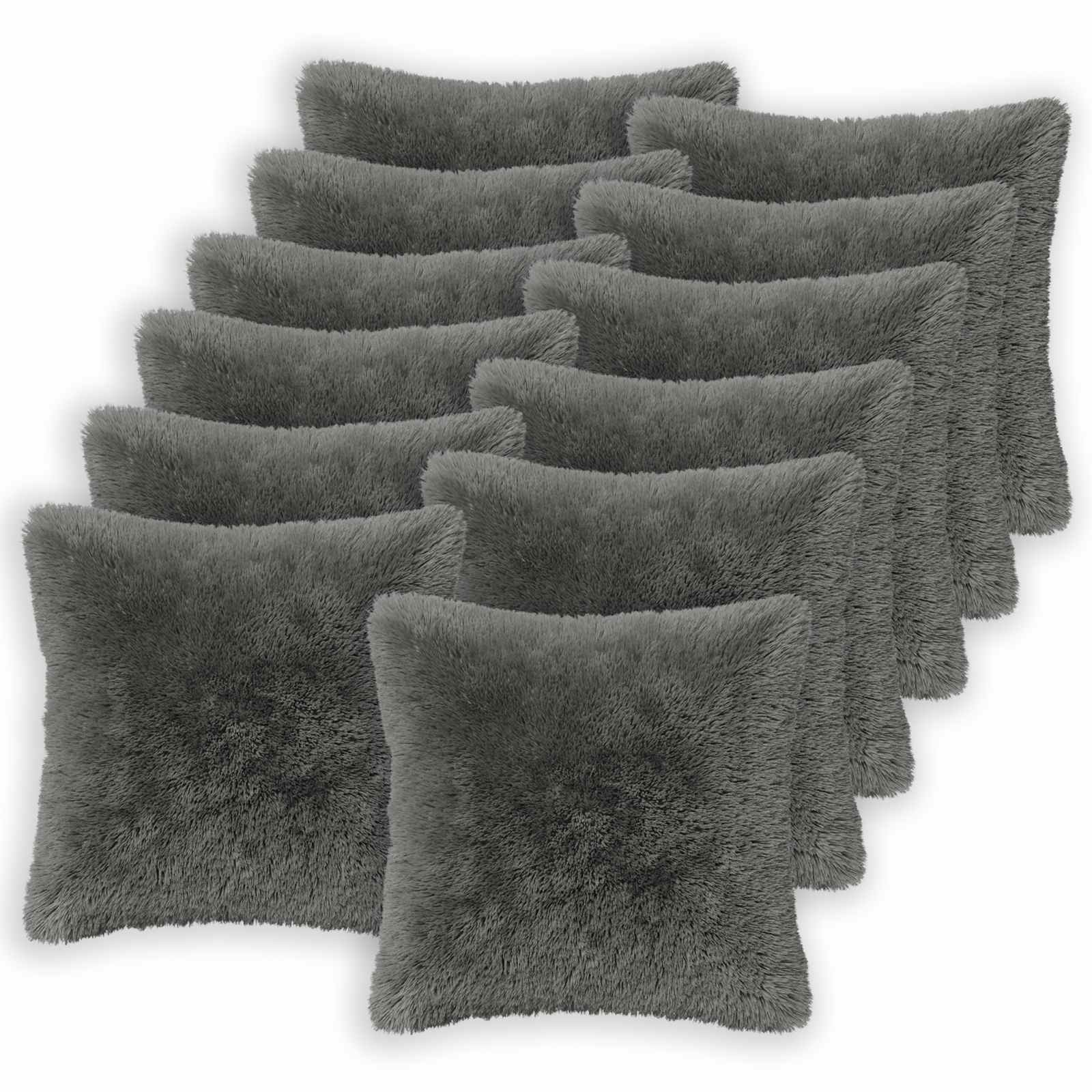 vidaXL Poszewka na poduszkę 12 pcs HEERLEN jasnoszary 45 x 45 cm