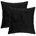 vidaXL Poszewka na poduszkę 2 pcs HEERLEN Czarny 45 x 45 cm Flanela