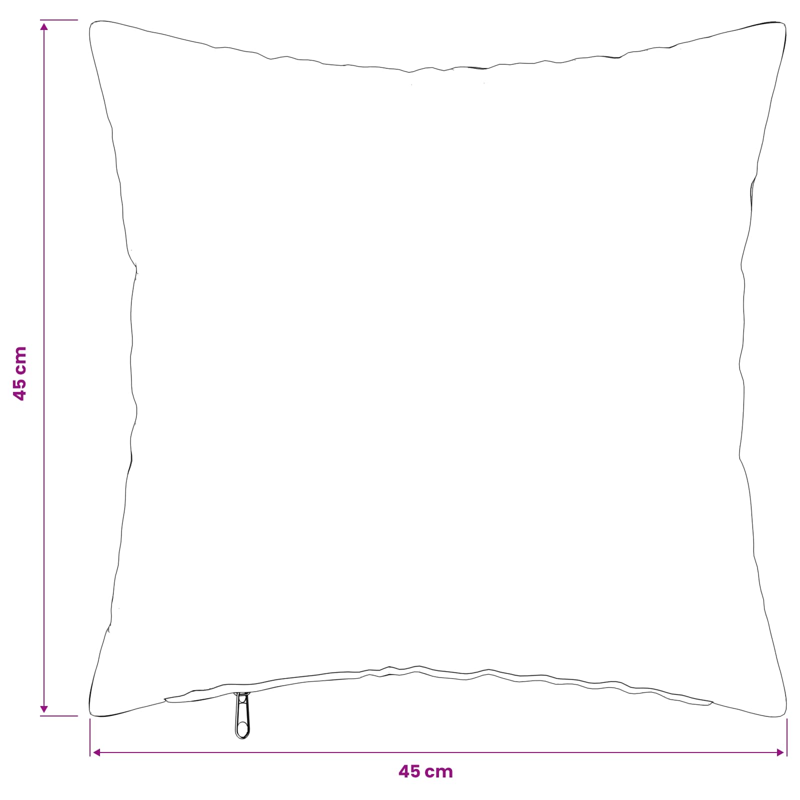 vidaXL Poszewka na poduszkę 2 pcs HEERLEN Czarny 45 x 45 cm Flanela