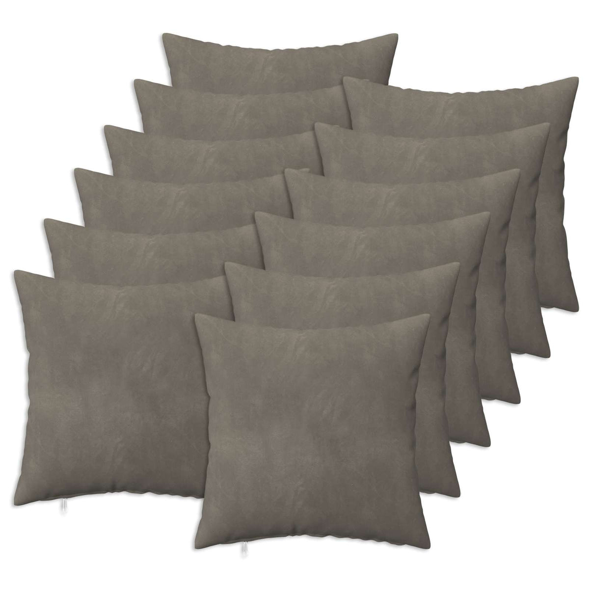 vidaXL Poszewka na poduszkę 12 pcs HEERLEN jasnoszary 50 x 50 cm Welur