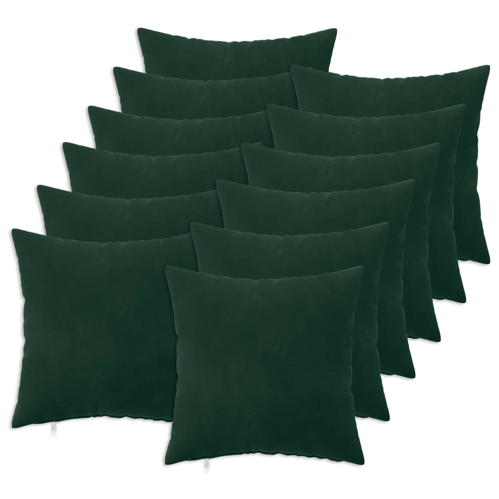 vidaXL Poszewka na poduszkę 12 pcs HEERLEN Ciemnozielony 50 x 50 cm