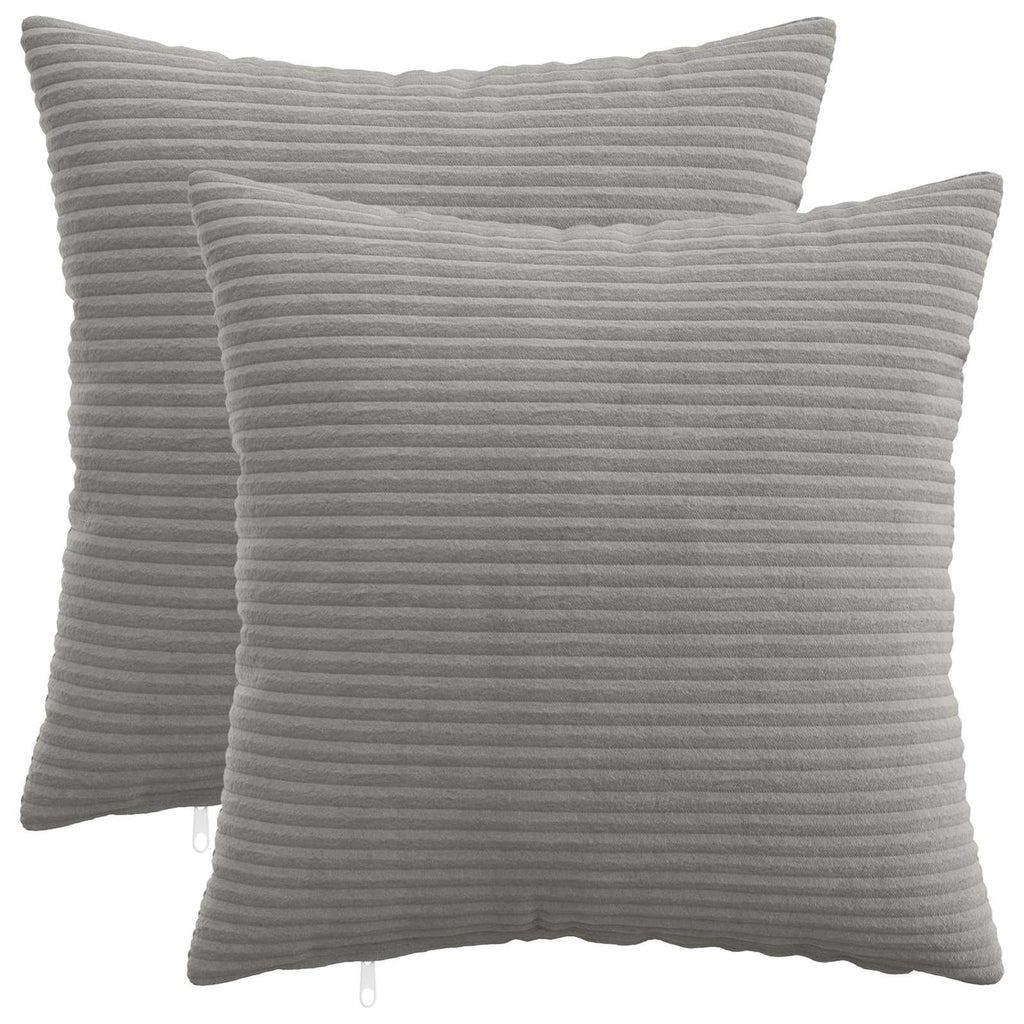 vidaXL Poszewka na poduszkę 2 pcs HEERLEN jasnoszary 50 x 50 cm