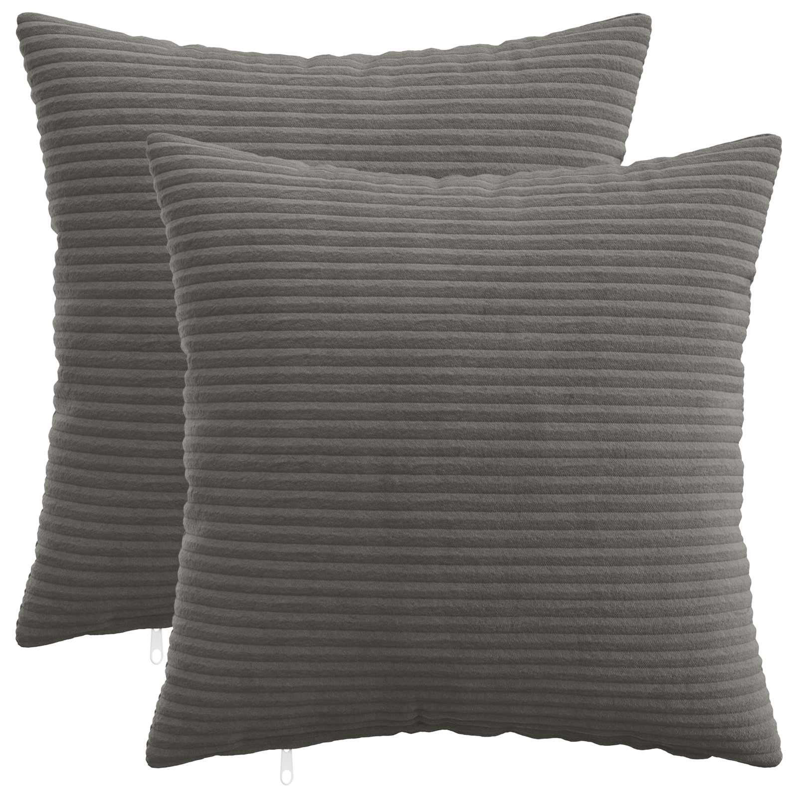 vidaXL Poszewka na poduszkę 2 pcs HEERLEN ciemnoszary 50 x 50 cm