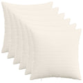 vidaXL Poszewka na poduszkę 6 pcs HEERLEN kremowy 50 x 50 cm sztruks