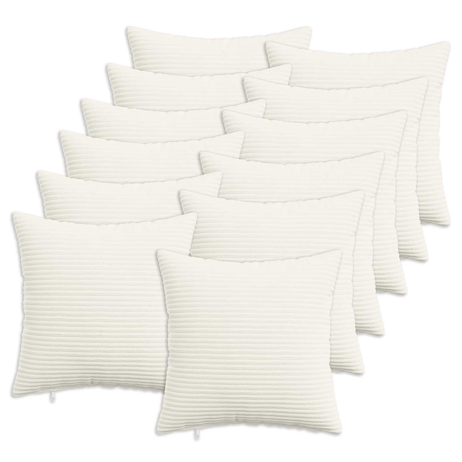 vidaXL Poszewka na poduszkę 12 pcs HEERLEN kremowy 50 x 50 cm sztruks