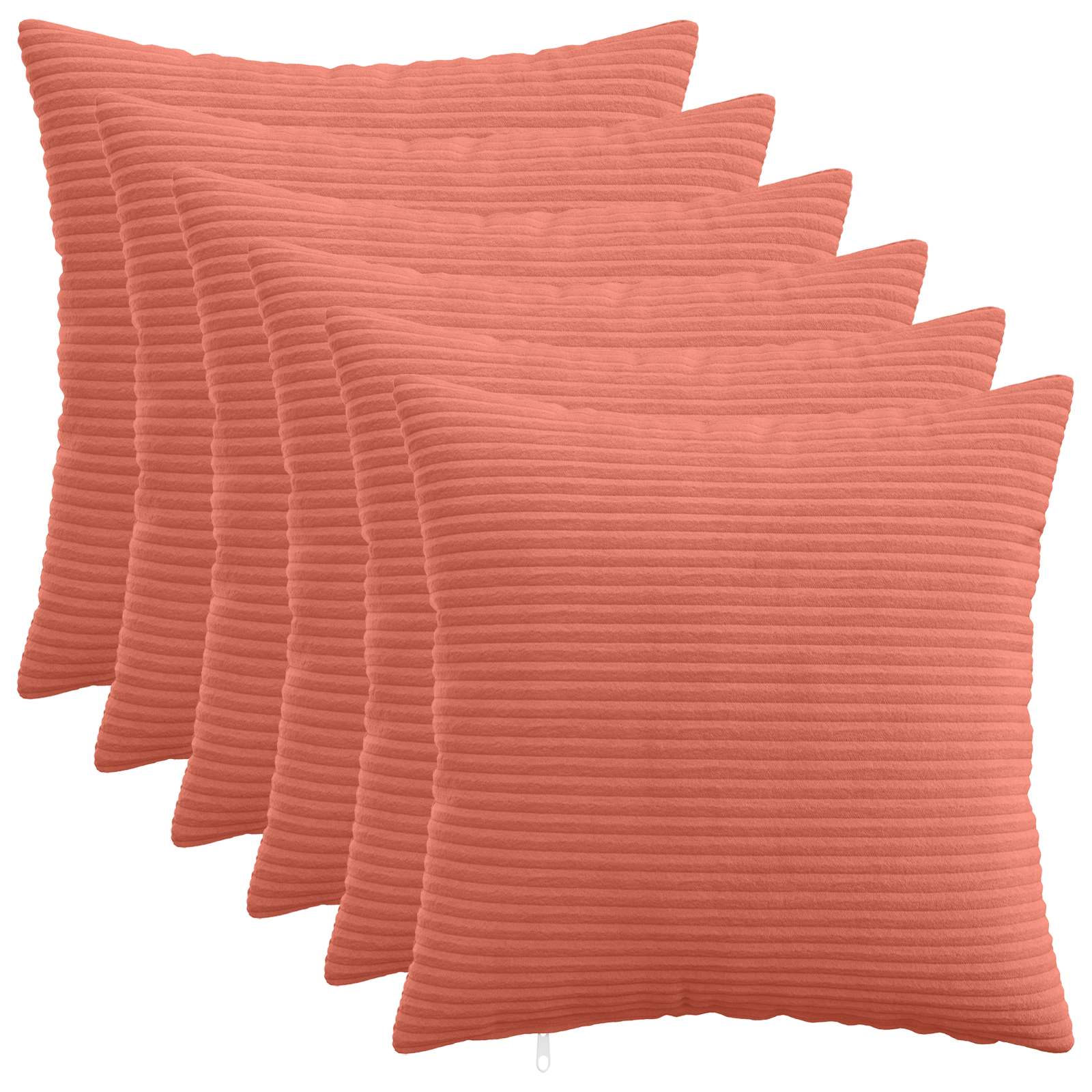 vidaXL Poszewka na poduszkę 6 pcs HEERLEN Czerwono-pomarańczowy