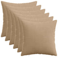 vidaXL Poszewka na poduszkę 6 pcs HEERLEN brązowy 50 x 50 cm sztruks